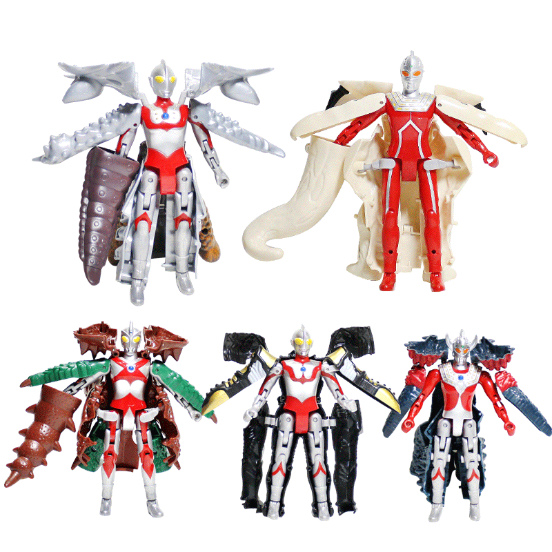 咸蛋超人(ULTRAMAN)奥特曼玩具模型 多关节可动奥特曼蛋变身器打怪兽对战变形飞行战机 变形怪兽-5款合体全套图片