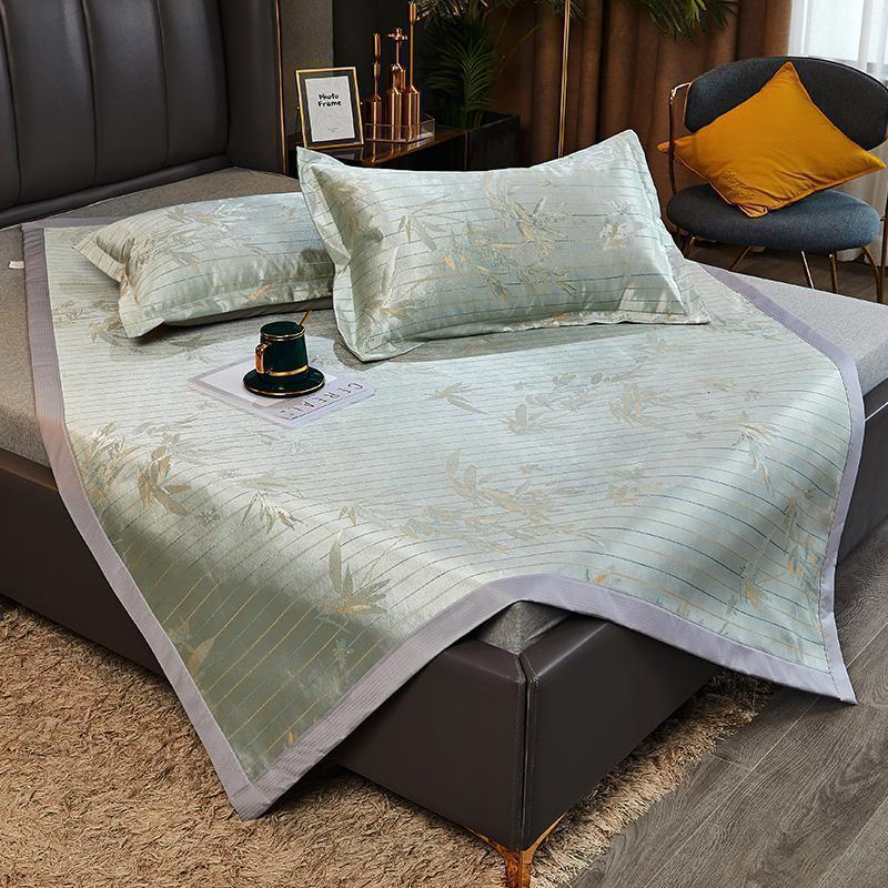家柏饰(CORATED)冰丝空调软凉席夏季三件套2.0米1.8m1.5床可机洗水洗折叠夏天冰凉 丝竹筦弦/光滑爽肤，持久凉感，可贴身裸睡 1.2m（4英尺）床
