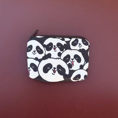 装卡迷你零钱包学生小防水布女韩版卡通可爱儿童创意ins史努比袋 熊猫