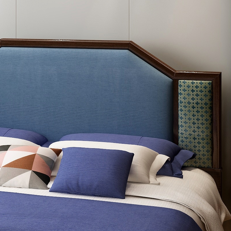 好风景家居新中式18米大床轻奢51b1002乌金木视频