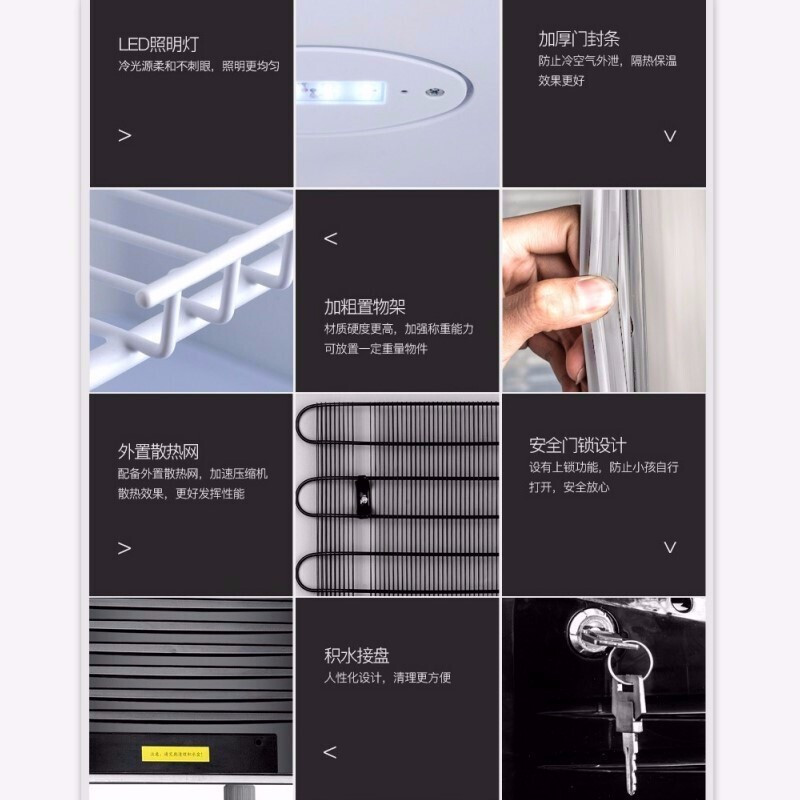 友田（YOUTIAN）商用展示柜 1300升大容量立式三门冷藏展示柜 超市酒吧餐饮便利店饮料啤酒直冷保鲜柜