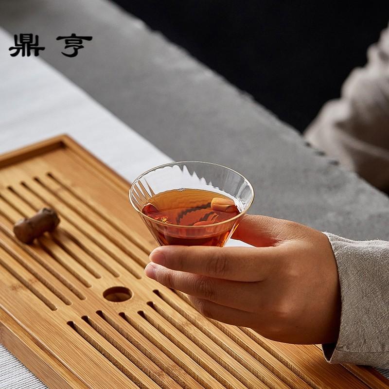 鼎亨 小玻璃杯小品杯100ml品茗杯耐高温品茶茶杯喝茶玻璃小杯子
