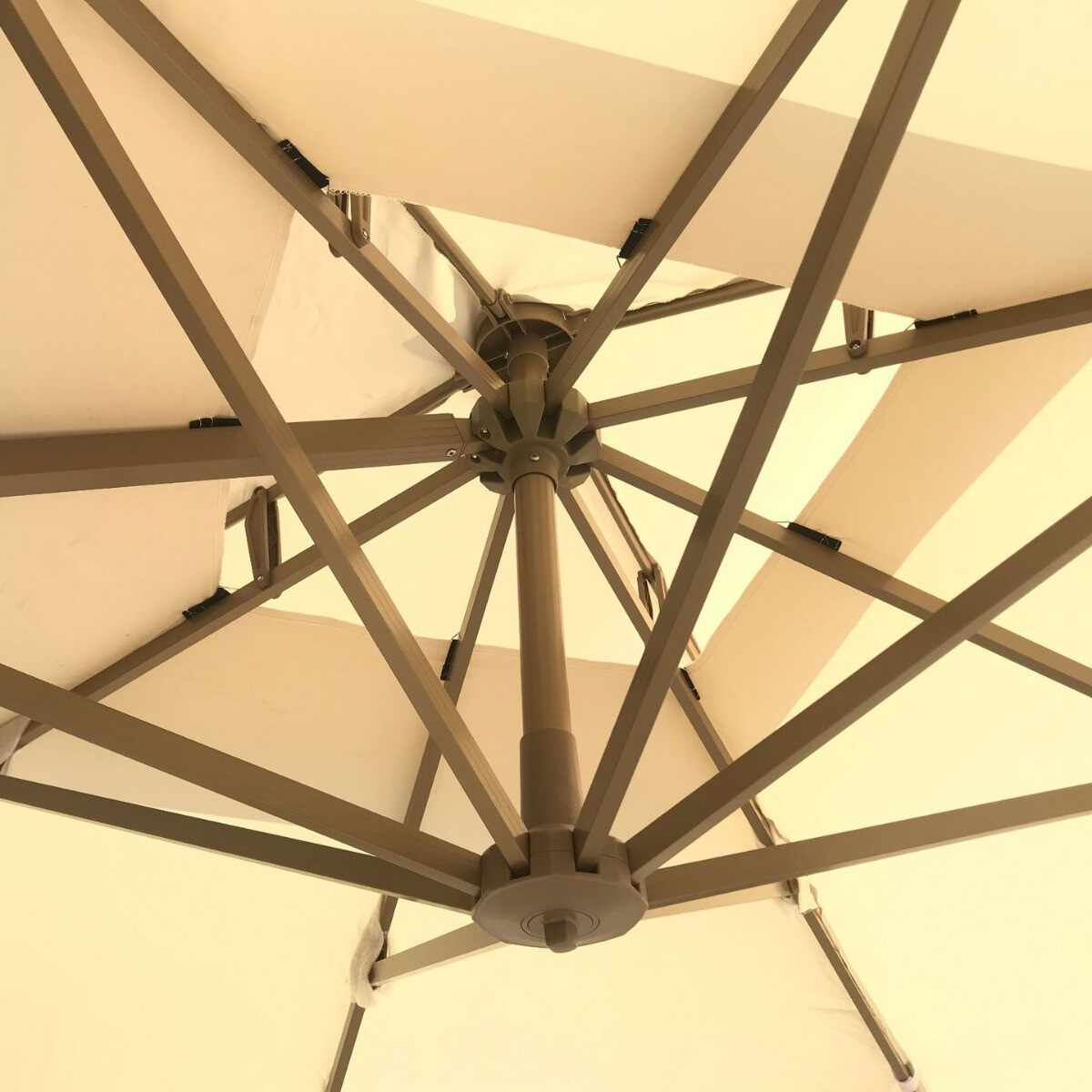 鑫金虎 土豪金户外遮阳伞庭院伞可调节大型罗马伞方形3.0m高清大图