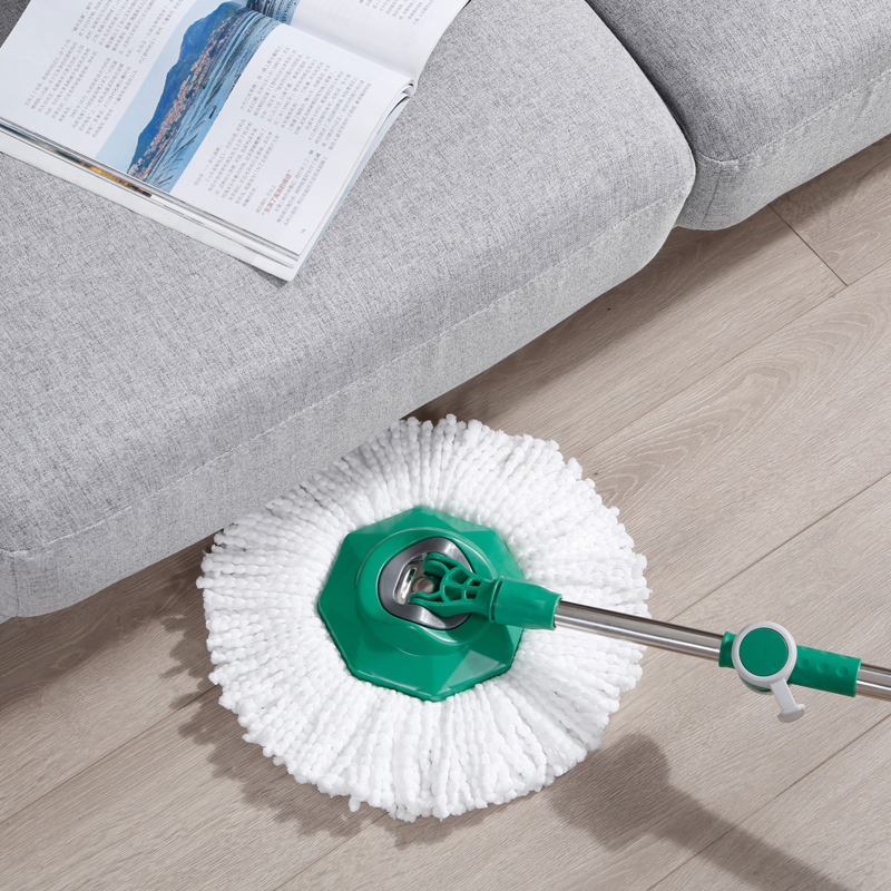 美丽雅旋转拖把不锈钢材质超细纤维拖把头国产高效清洁家用必备高清大图