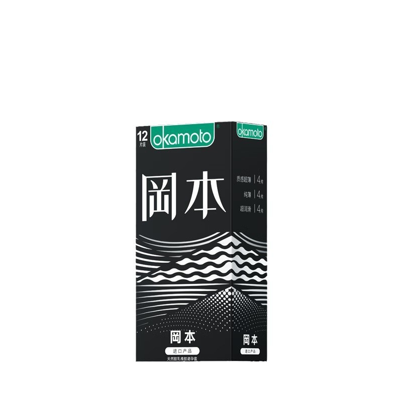 冈本优享三合一安全套纯薄超润滑质感超薄避孕套12只装成人用品 冈本优享三合一12只装高清大图
