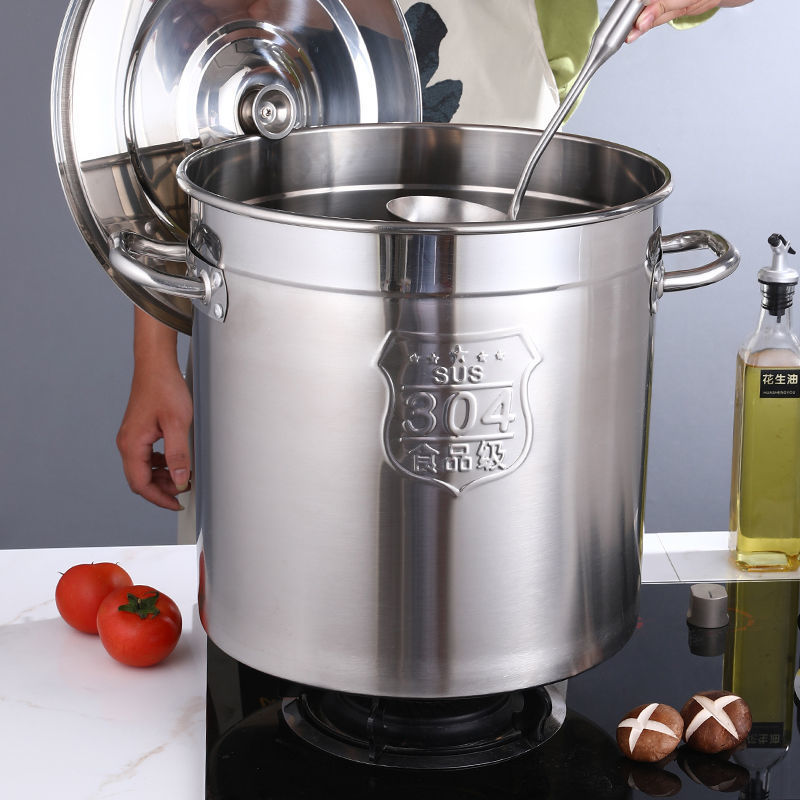 橙亿鸿 304不锈钢特厚汤桶 35*35cm/个高清大图