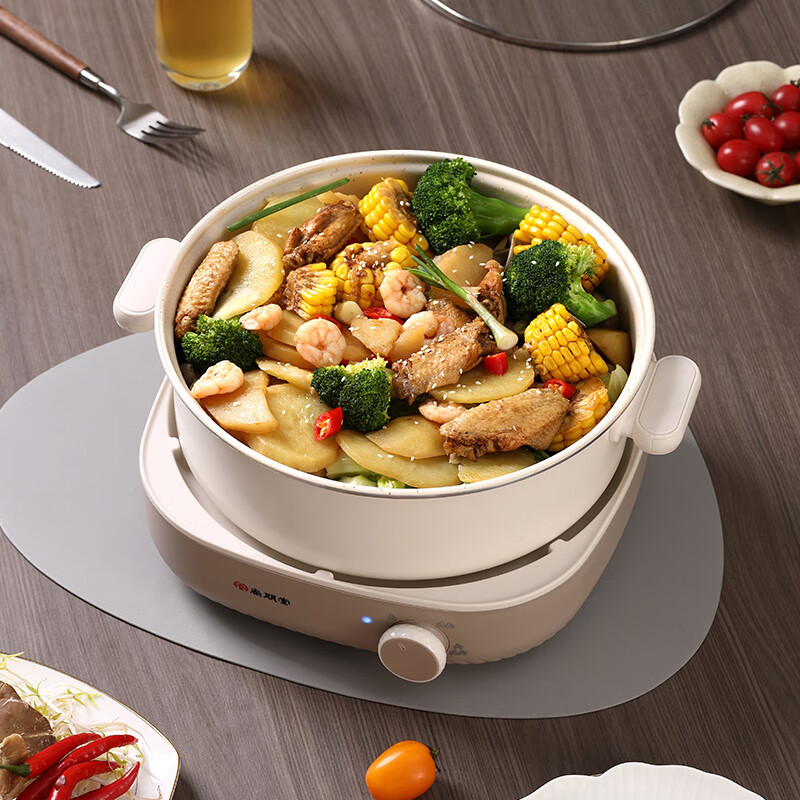 尚朋堂 4L大容量1360W大功率家用多用锅电火锅 SPT-HG4013A-M32