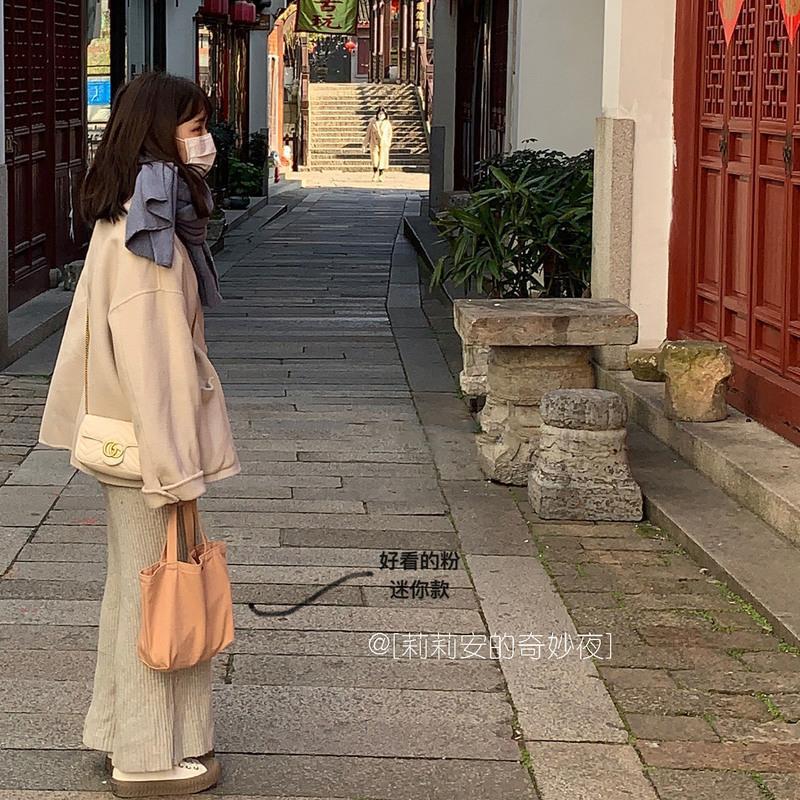 莉莉安马卡龙色系小手提包女外出学生手拎2021新款包包迷你帆布包 好看的粉小手提 单个