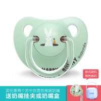 苏维妮(SUAVINEX )原装进口拇指宝宝安睡型乳胶安抚奶嘴( +6/18个月)绿兔