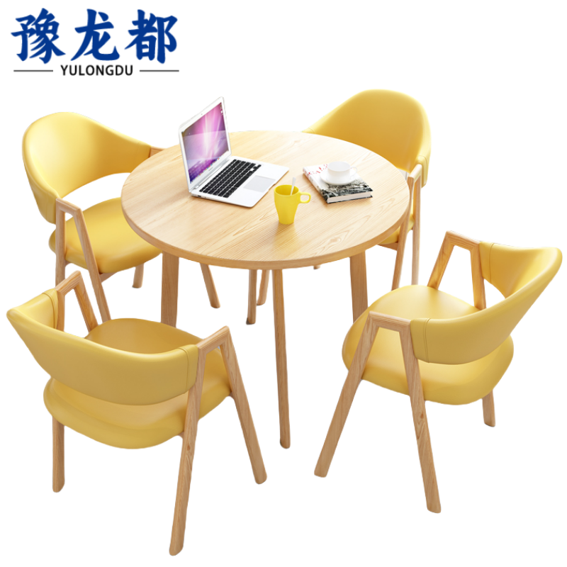 豫龙都休闲桌一桌四椅张高清大图