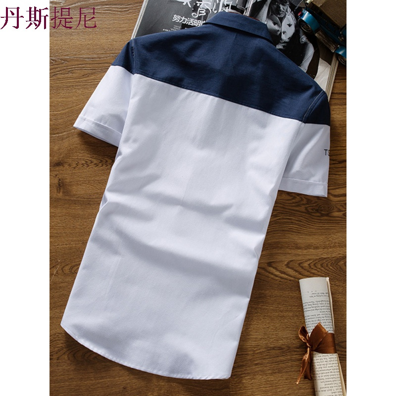 男士短袖衬衫修身潮流帅气休闲衬衣2018夏季衣服寸衣新款韩版男装