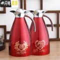 三维工匠结婚婚庆陪嫁家用红色一对不锈钢暖壶暖瓶喜庆热水瓶保温壶保温瓶 1对（喜结良缘+百年好合）201_655