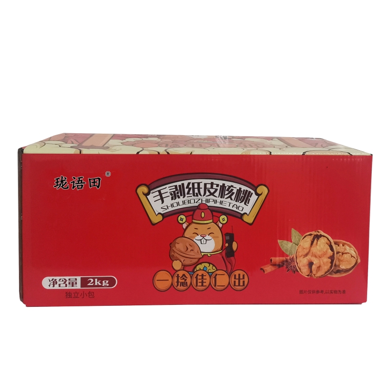 珑语田 手剥纸皮核桃 2千克 箱高清大图