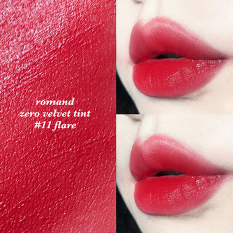 韩国romand唇釉哑光雾面学生06水润保湿镜面唇彩唇蜜丝绒豆沙口红视频