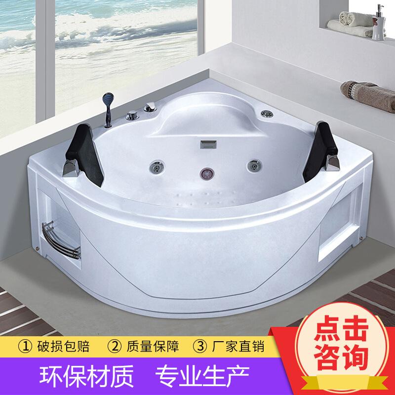 浴缸批亚克力独立式浴缸双人SPA按摩浴缸酒店海景浴缸浴池波迷娜BOMINA高清大图