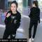 秋冬季套装女休闲时尚加绒三件套2021运动服棉宽松学生韩版显瘦女