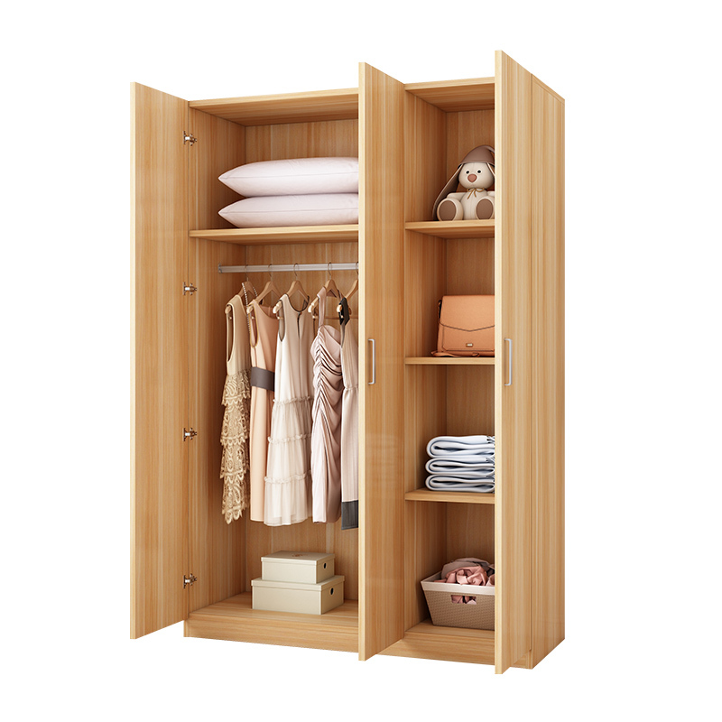 衣柜家用卧室实木颗粒板挂衣柜子经济型组装衣橱出租房用简易