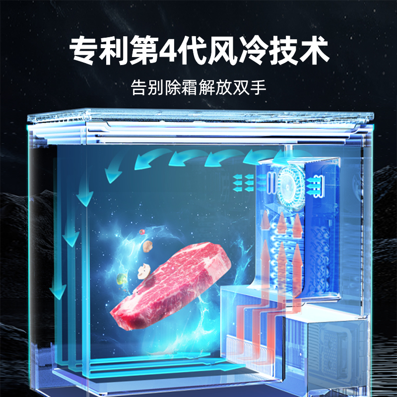 星星(XINGX)冰柜家用大容量风冷无霜冷藏冷冻转换单温卧式冷柜电脑控温节能省电顶开门单门补贴BD/BC-170WKE高清大图