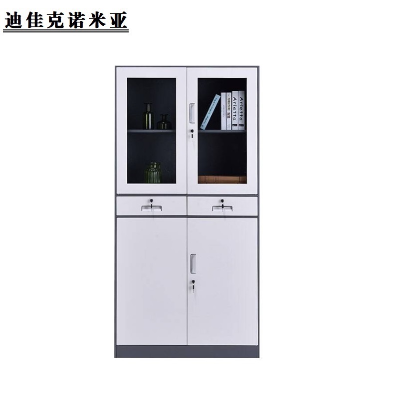 迪佳克诺米亚 办公柜 双色中二抽 TSJZ-900*400*1850mm 组高清大图