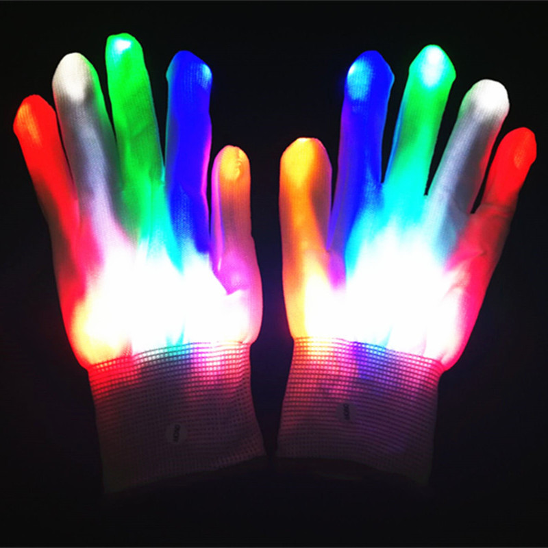 工霸 LED发光手套 手影荧光舞道具