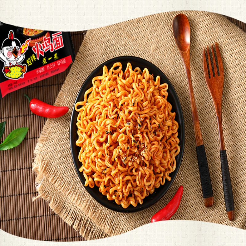 国圆超辣火鸡面泡面速食干拌面12包国产火鸡面清真方便面整箱