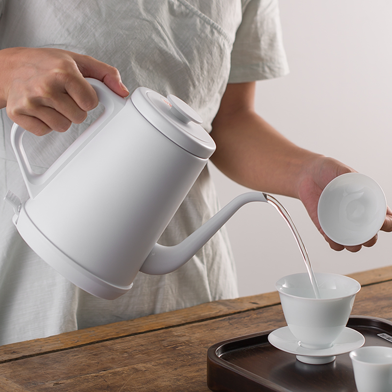 电热水壶黄金蛋自动断电304烧水壶随手泡家用煮水泡茶壶亚光黑二代