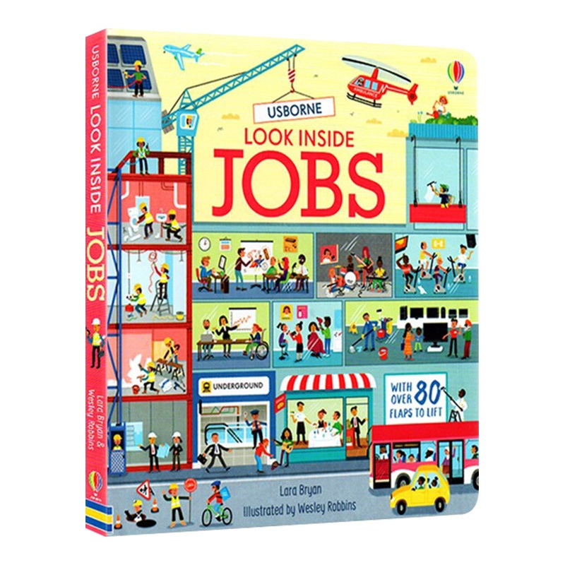 [醉染正版]看里面系列 揭秘职业 工作 Look Inside Jobs 英文原版儿童科普百科立体翻翻书 精装纸板书 英高清大图