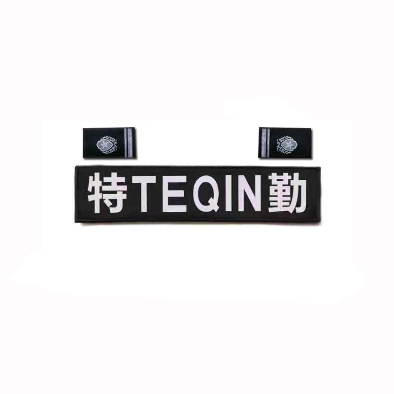 利生lisheng 安保特勤标全套标识刺绣特勤配件标志魔术贴配饰治安巡防安保保卫特保服饰帖(七件套)