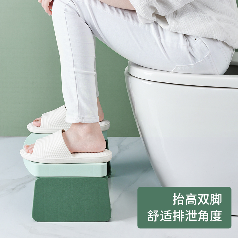 马桶凳脚凳蹲坑神器折叠脚踏脚踩坐便凳子家用塑料厕所蹲便垫脚凳