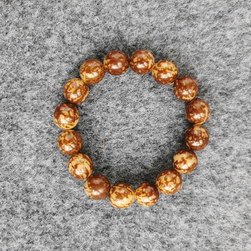 大花菩提根手串虎斑菩提天然花根白玉菩提根手串佛珠虎斑菩提13mm左右