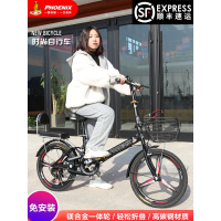 折叠自行车女式20寸学生成年男变速超轻便携上班减震小型单车