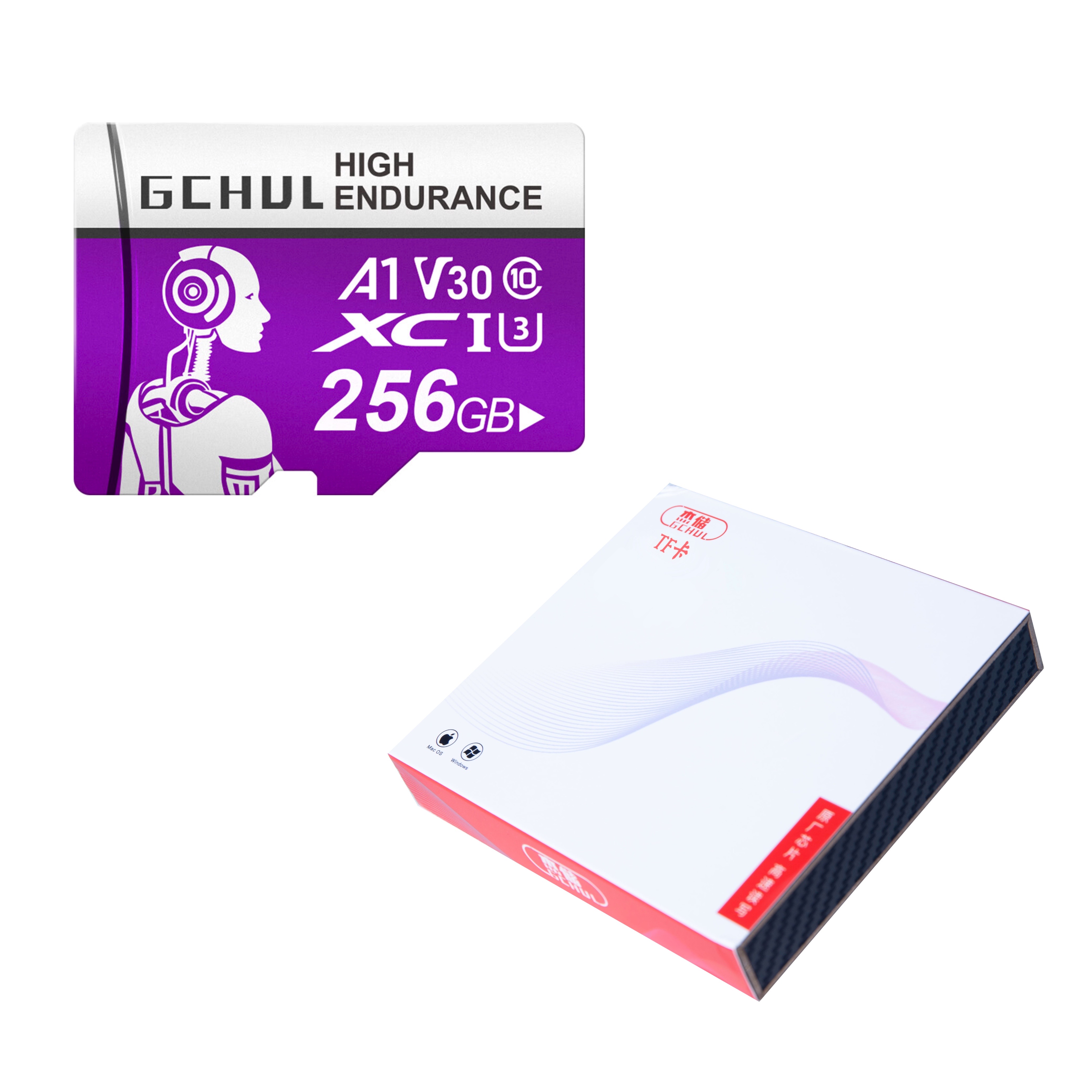 杰储(GCHUL) TF1000 256G TF卡 存储卡 (计价单位:个) 灰色高清大图