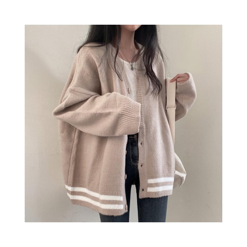 两件套装单件秋冬新款韩版宽松针织开衫毛衣外套女长袖衬衫女潮7天内