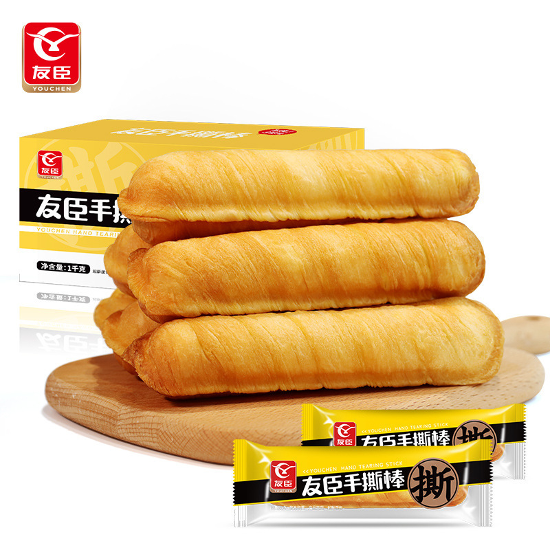 友臣手撕面包棒法式早餐营养代餐食品糕点心休闲零食小吃整箱1kg高清大图