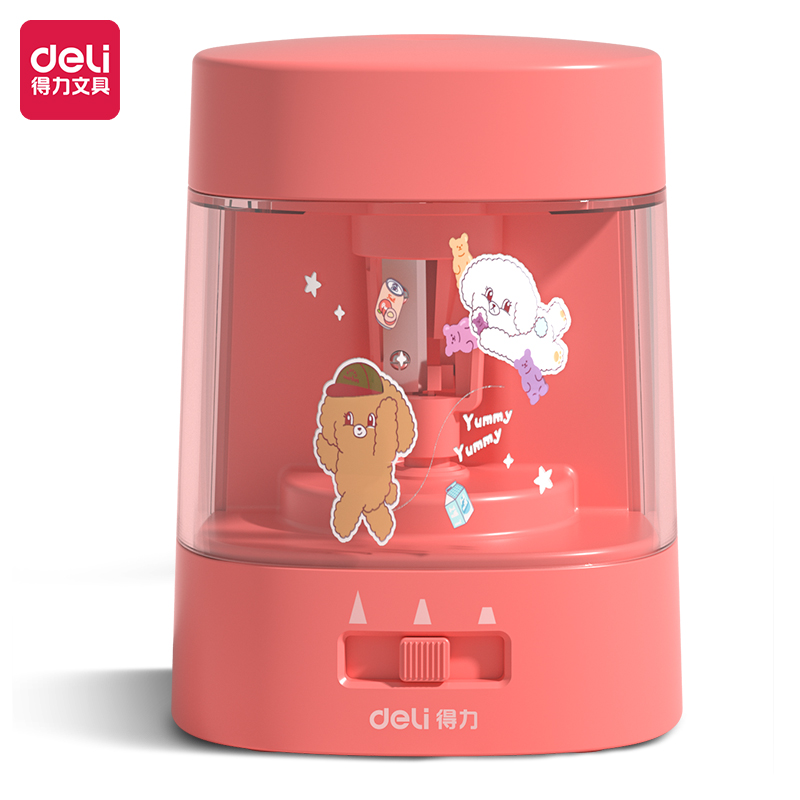 得力68658A电动卷笔刀耐用多功能削笔机/削笔器