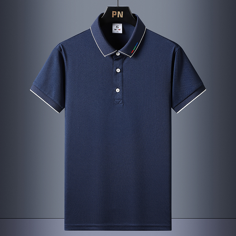 男士短袖t恤夏季冰丝薄款polo衫休闲半袖体恤商务翻领衣服 sjun005