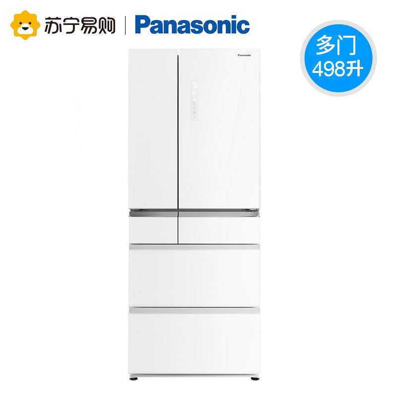 松下 NR-EF50TX1-W 498升多门家用电冰箱 AG银离子技术 -3°微冻保鲜 玻璃面板自动制冰 白色高清大图