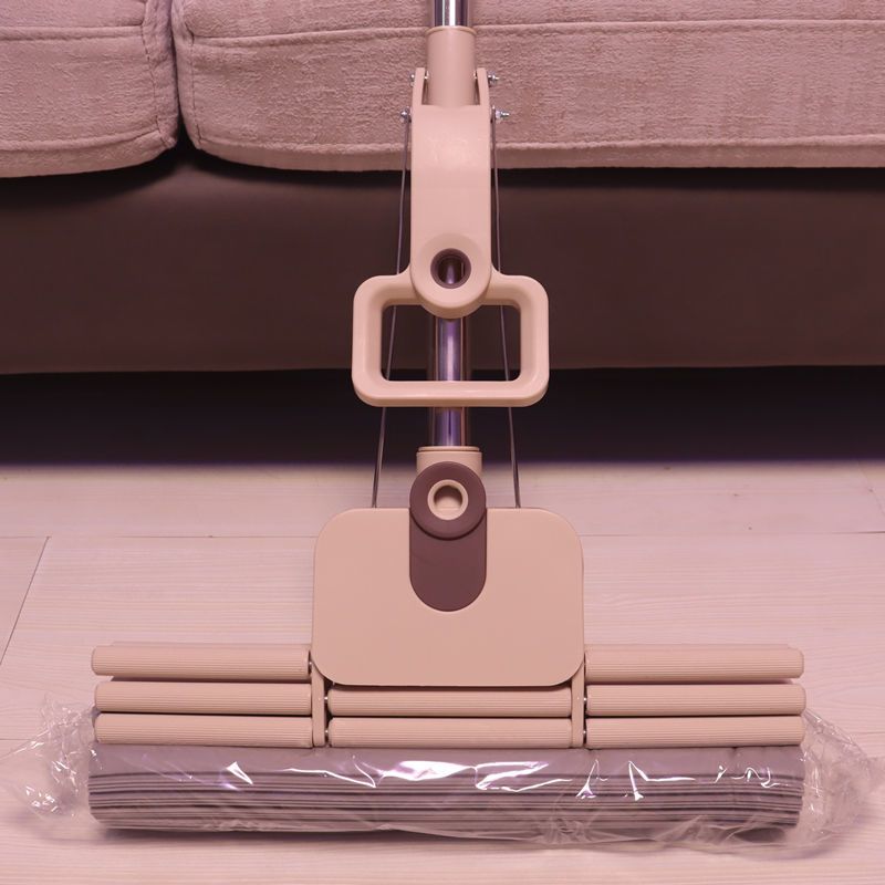 35米好太太38cm加粗直杆海绵拖把滚轮式免手洗家用大号挤水胶棉吸水拖