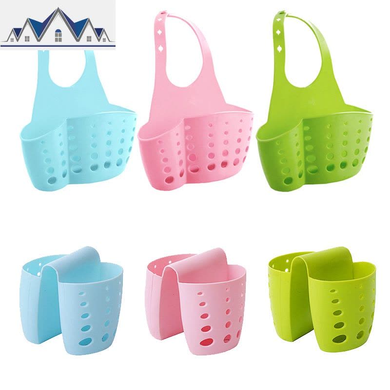 水沥水篮塑料水池水龙头上挂篮可挂式挂袋厨房收纳小用品置物架 三维工匠图片