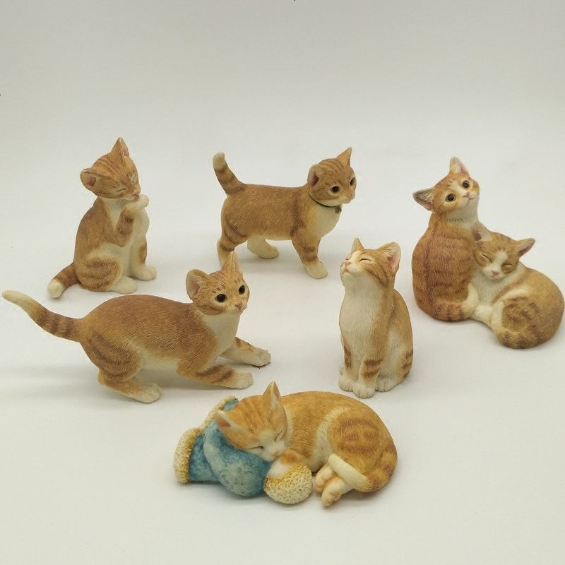 仿真小猫家居装饰品摆件创意可爱礼品树脂动物猫咪工艺品摆设