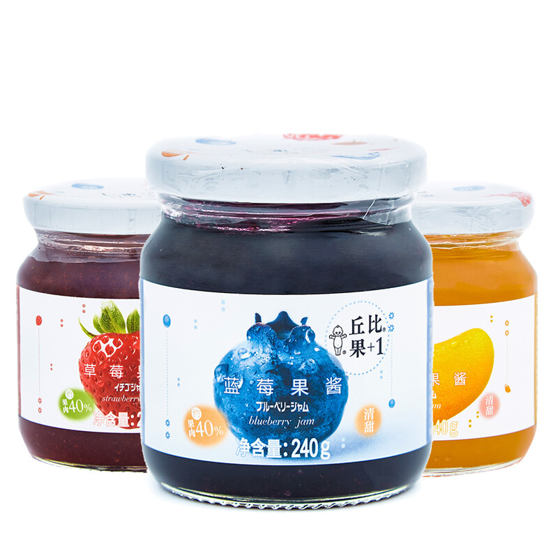 丘比果+1 蓝莓口味果酱 240g/瓶(瓶)