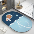 卡通硅藻泥地垫浴室防滑垫卫生间吸水速干垫子厕所洗手间家用脚垫 80*120CM【入户热销款】 萌动-太空熊