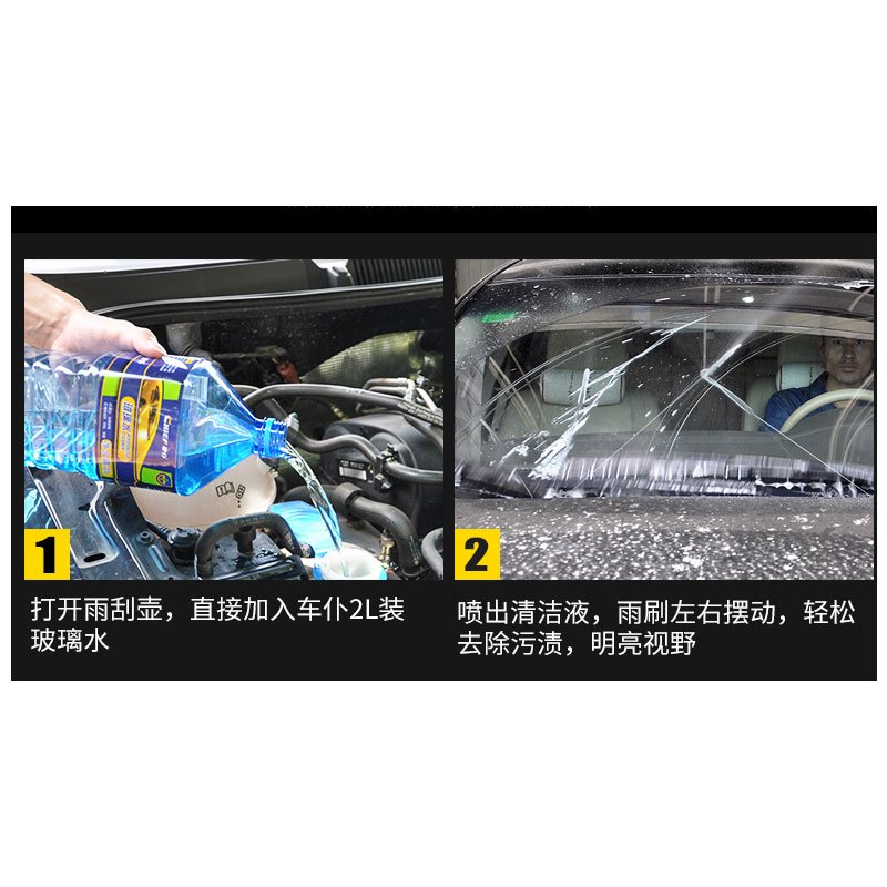 鲁运用玻璃水雨刷精挡风玻璃清洁剂去油膜去污剂两瓶起订
