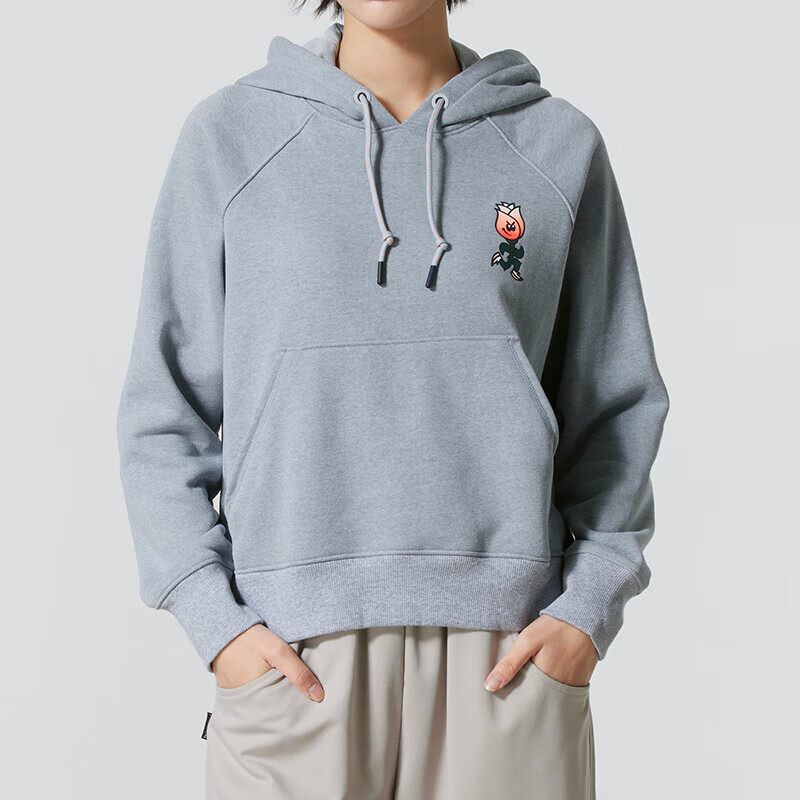 安德玛（UNDERARMOUR）卫衣女装新款户外出行运动服健身训练潮流时尚连帽套头衫1379834-011 ZP高清大图