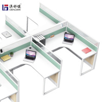 澳舒健办公家具组合职员办公桌椅46人位屏风办公桌卡位员工电脑台卡座SJBG01
