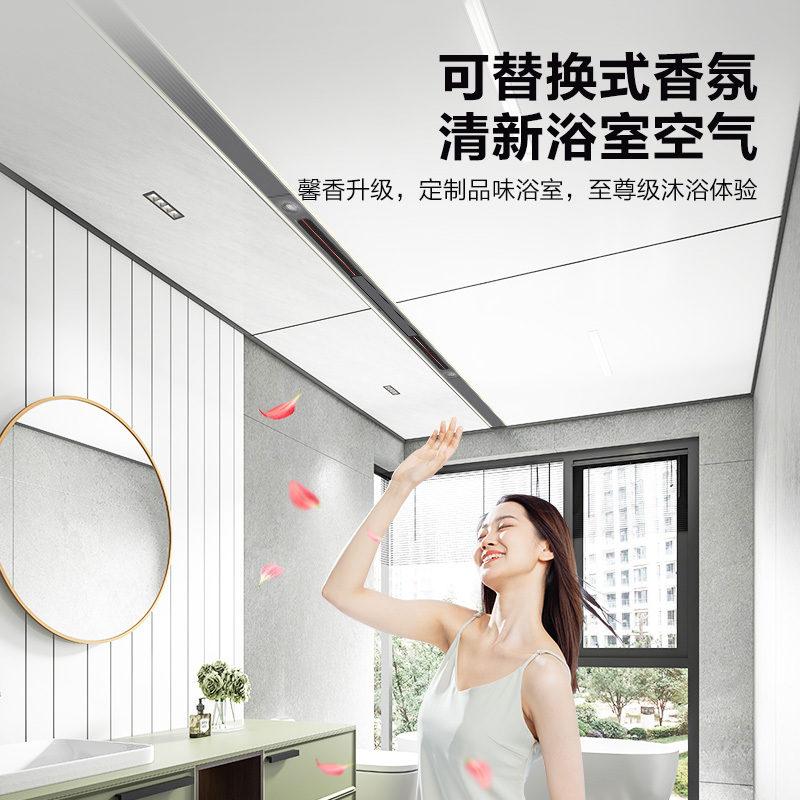 海尔浴霸线性蜂窝大板专用线型风暖石膏板吊顶线形吹风换气卫生间006高清大图