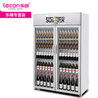 【品牌自营】乐创（lecon）800L单门展示柜冷藏保鲜立式冰柜双门商用冰箱饮料超市冰柜水果厨房陈列柜点菜柜冷柜