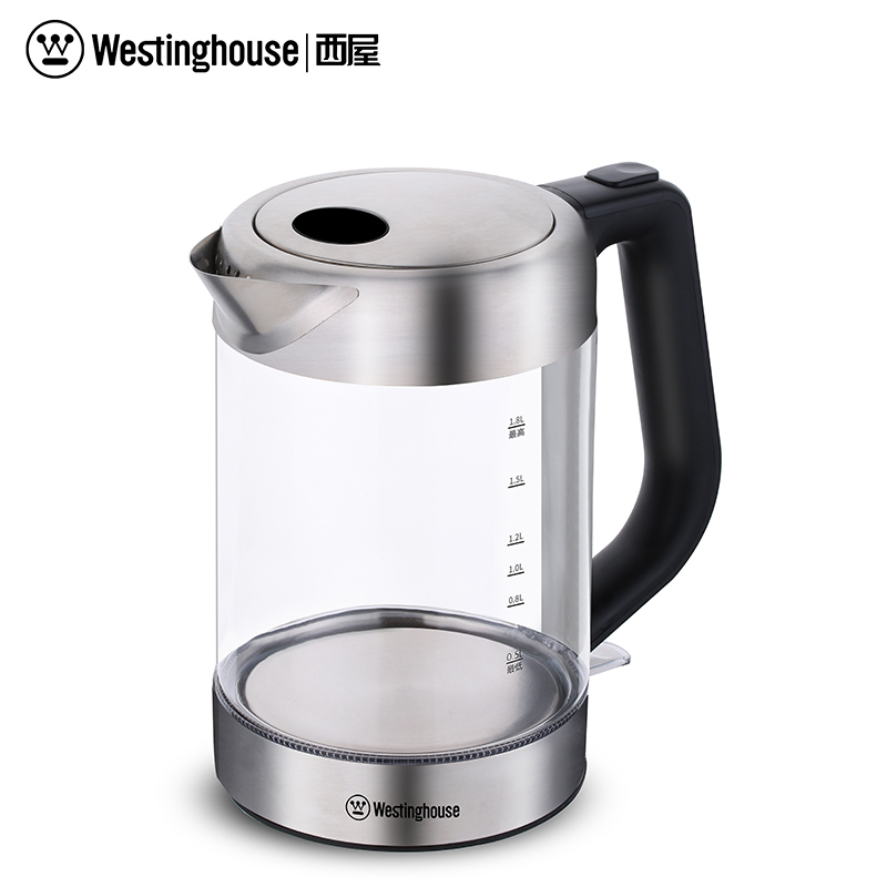 西屋（Westinghouse）玻璃热水壶 高硼硅玻璃防烫电热水壶 WEK-1835