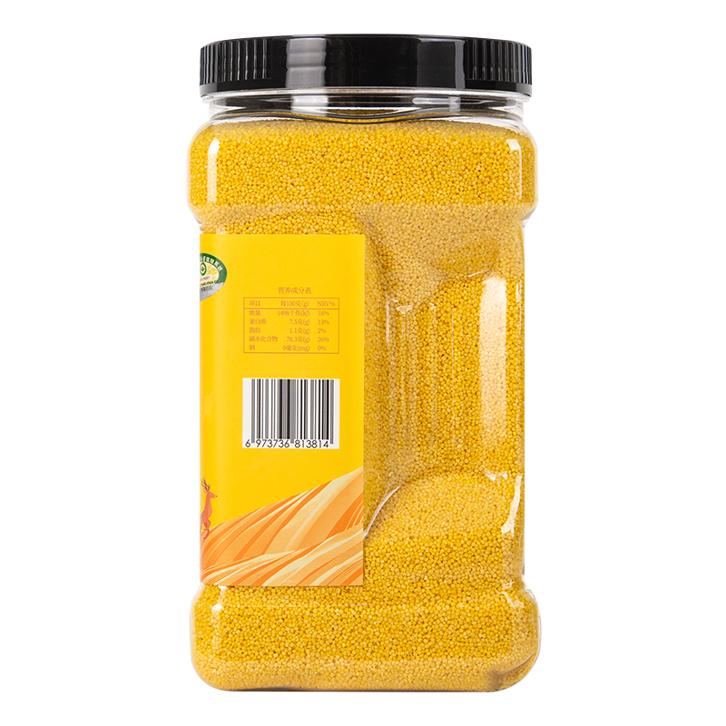 苏鲜生&艾谷有机黄小米大罐装2.3kg东北新米杂粮粥五谷特产粗粮粥料可做米糊高清大图