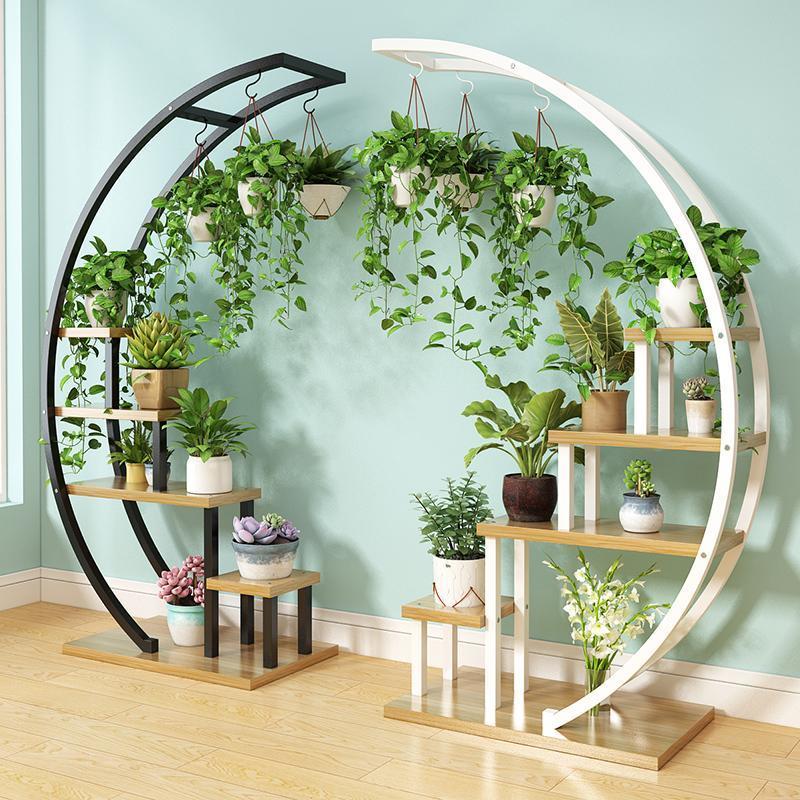 工匠时光新款客厅家用花架子多层室内经济型阳台装饰置物架铁艺花盆架